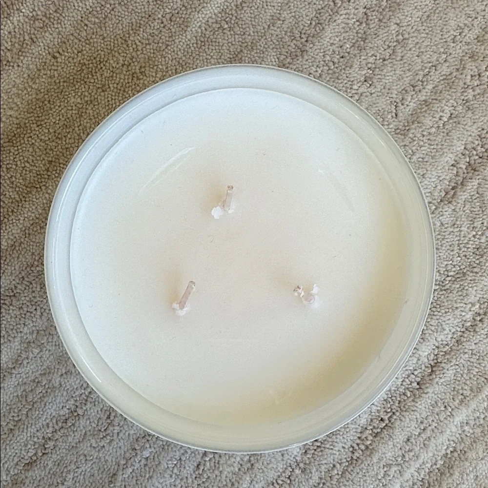 NWT Crate & Barrel Skeem Sea Salt Citronella Outdoor Patio Candle 3 Wick 80 Hrs